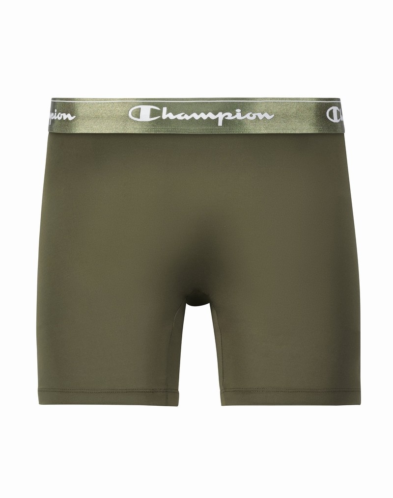 Men's Champio Microfiber Briefs Olive | J9GT39