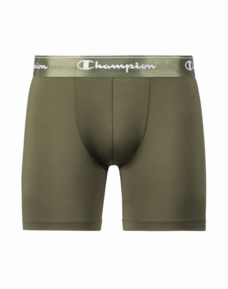 Men\'s Champio Microfiber Briefs Olive | J9GT39