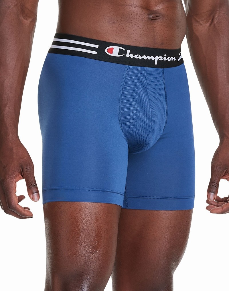 Men's Champio Performance Pack Briefs Black | C7BP55