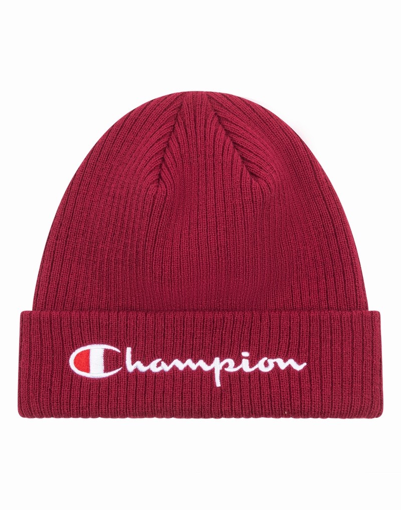 Men\'s Champio Pivot 2.0 Ribbed Cuff Beanie Red | X8KA57