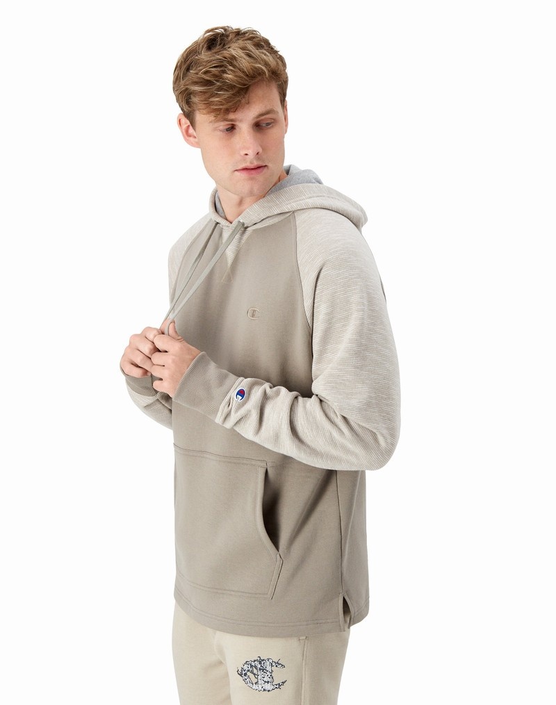 Men's Champio Powerblend Hoodie Grey | E3BC01