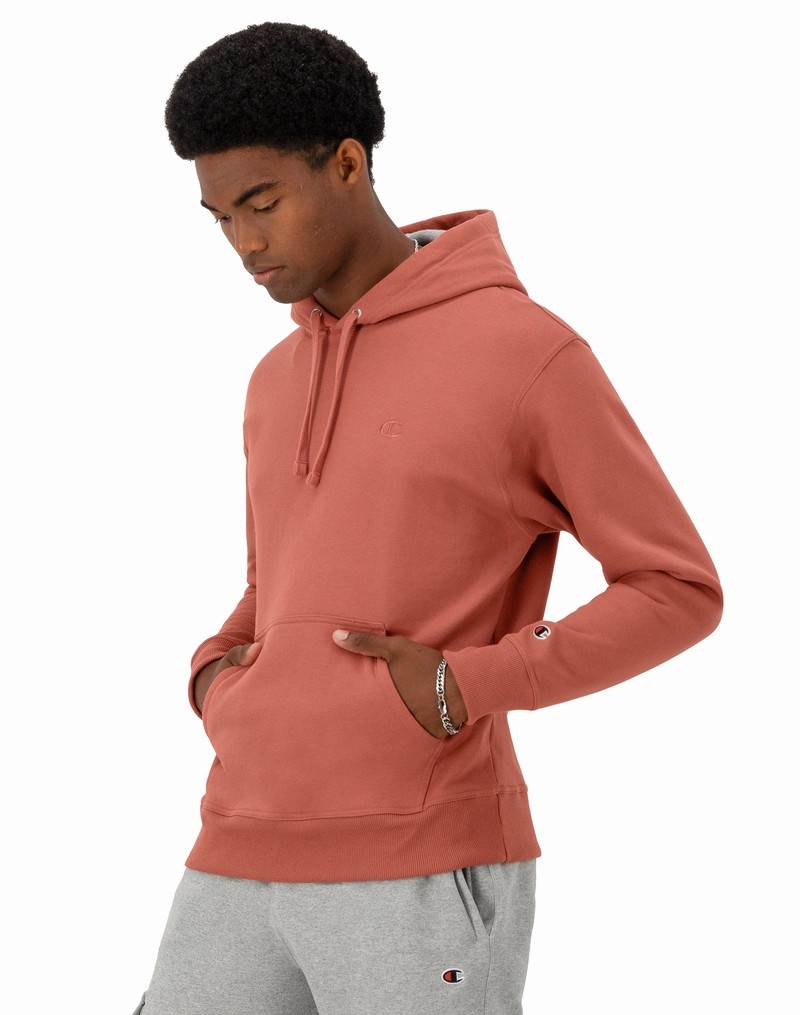 Men's Champio Powerblend Hoodie Pink | D9QR21