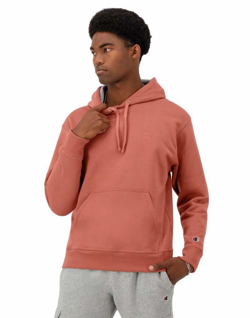 Men\'s Champio Powerblend Hoodie Pink | D9QR21