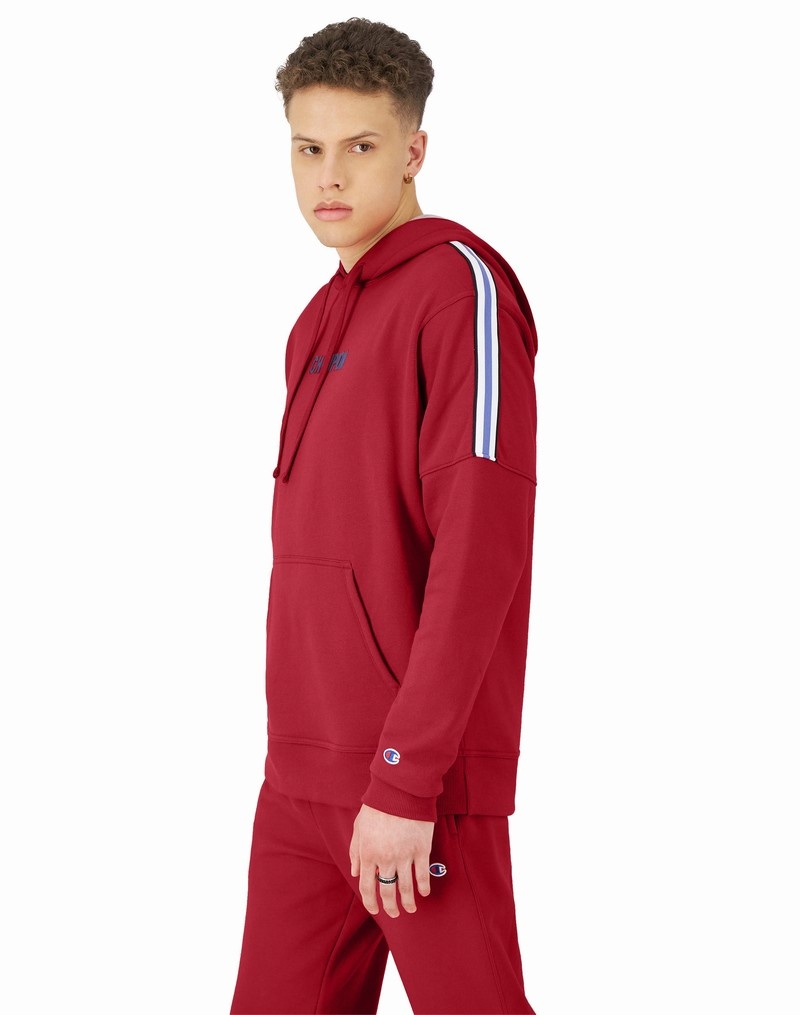 Men's Champio Powerblend Warm Up Hoodie Red | F4ER84