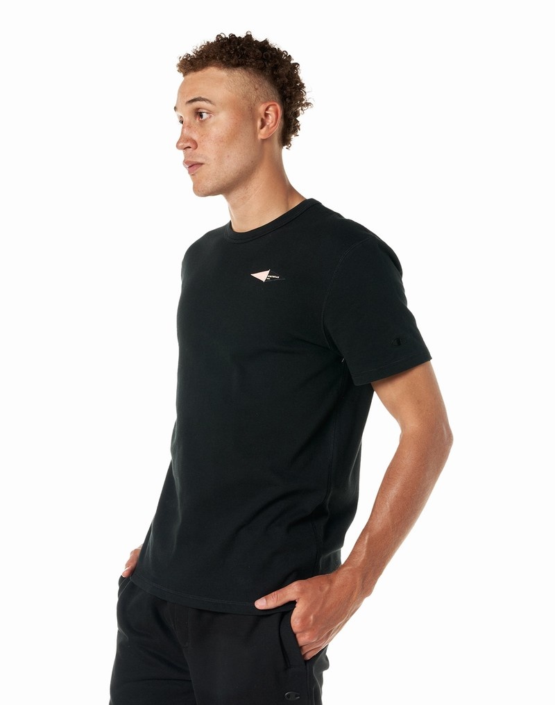 Men's Champio Premium Heavyweight T Shirts Black | L5CF07