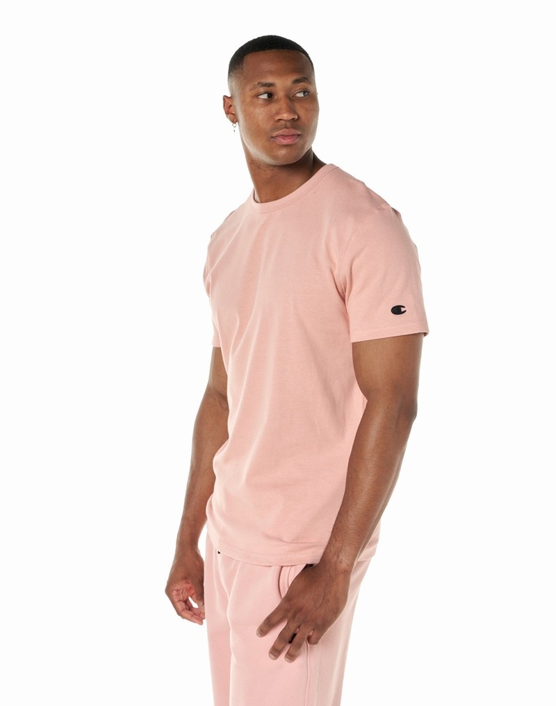 Men's Champio Premium Heavyweight T Shirts Pink | Z6TV85