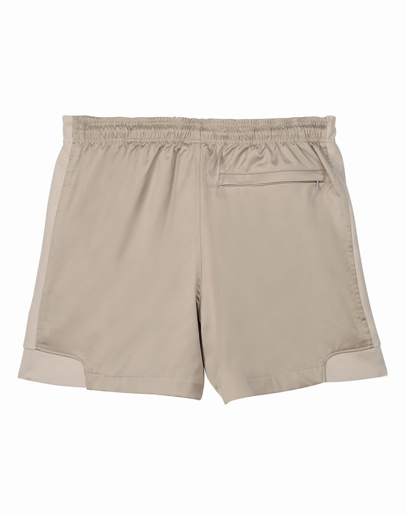 Men's Champio Premium Satin Archive Shorts Beige | S5WG93