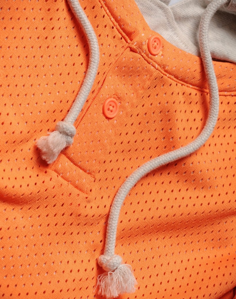 Men's Champio Premium Weave Layered Mesh Hoodie Orange | A1DI70