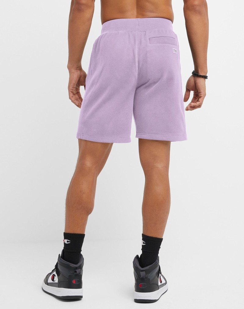 Men's Champio Reverse Weave French Terry Shorts Purple | G8IC11