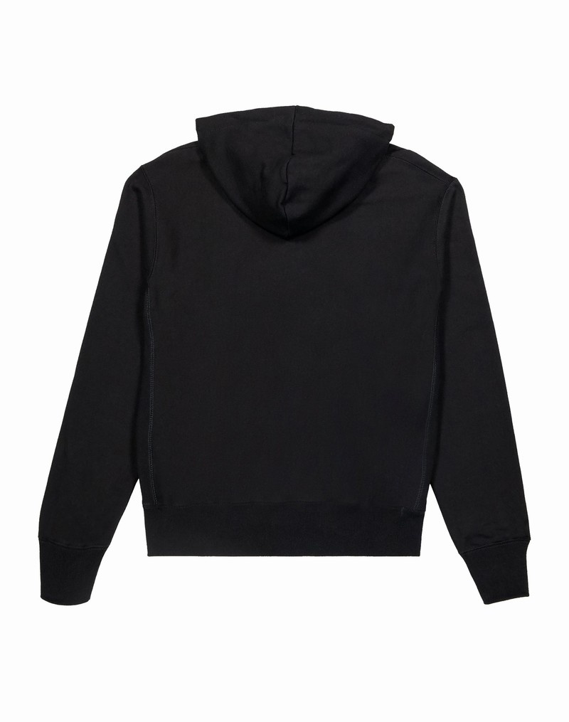 Men's Champio Reverse Weave Hoodie Black | P6QE24