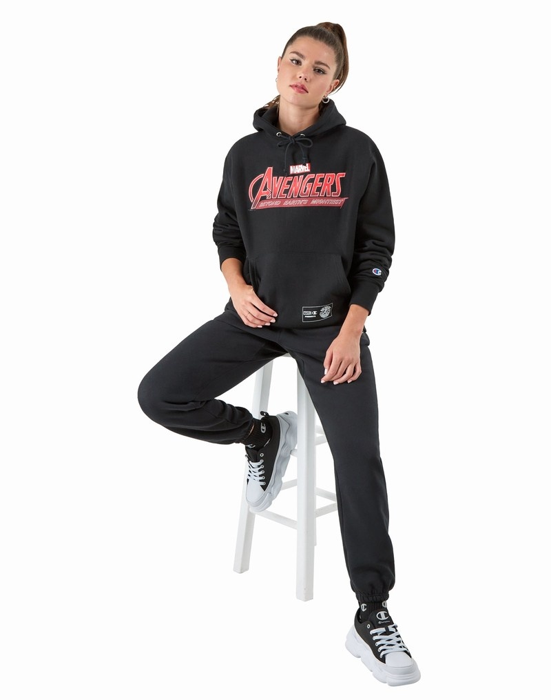 Men's Champio Reverse Weave Hoodie Black | D8NM27