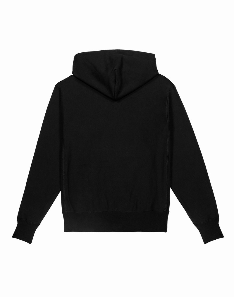 Men's Champio Reverse Weave Hoodie Black | I0UP73