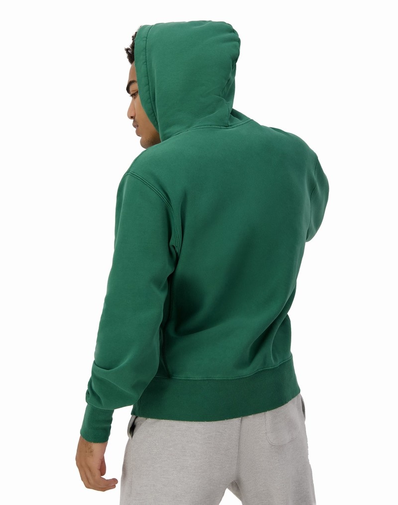 Men's Champio Reverse Weave Hoodie Green | L8SG60