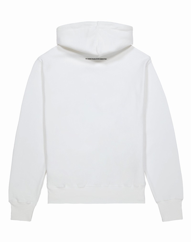 Men's Champio Reverse Weave Hoodie White | V5SD09