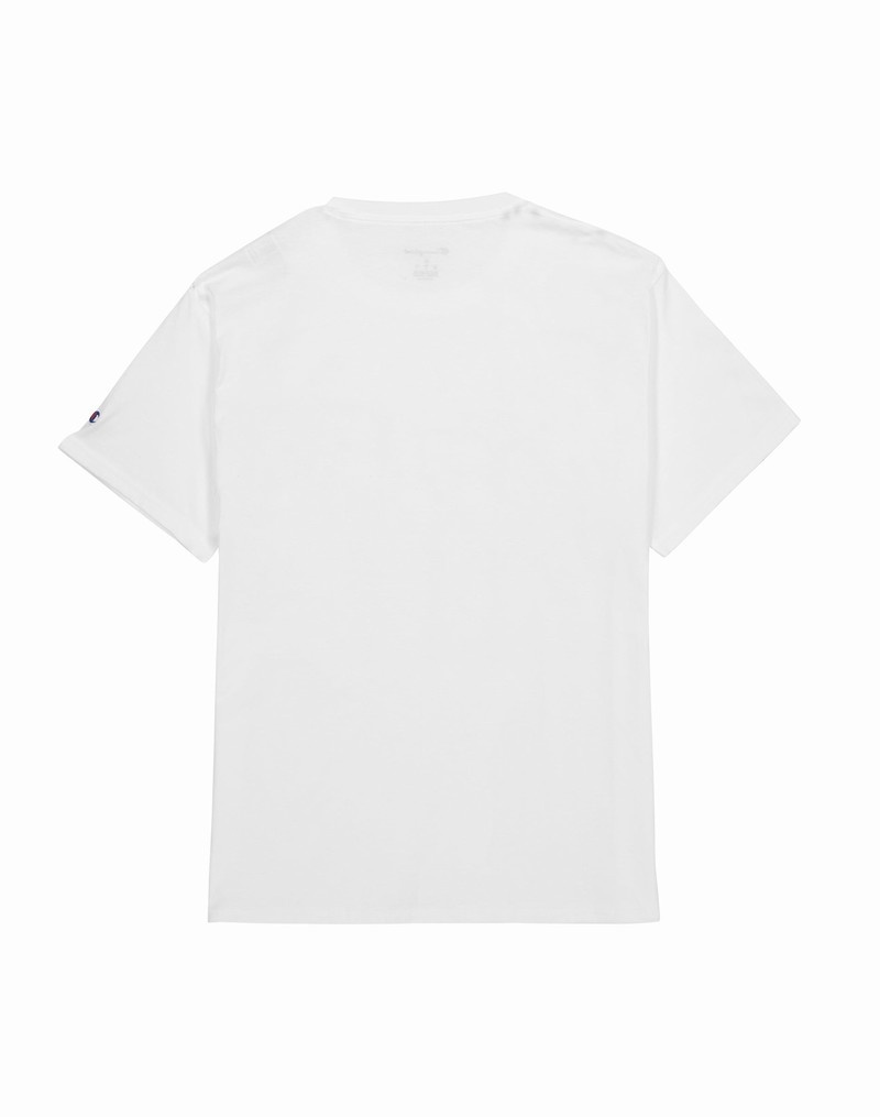 Men's Champio Short-Sleeve Graphic T Shirts White | B7FI90