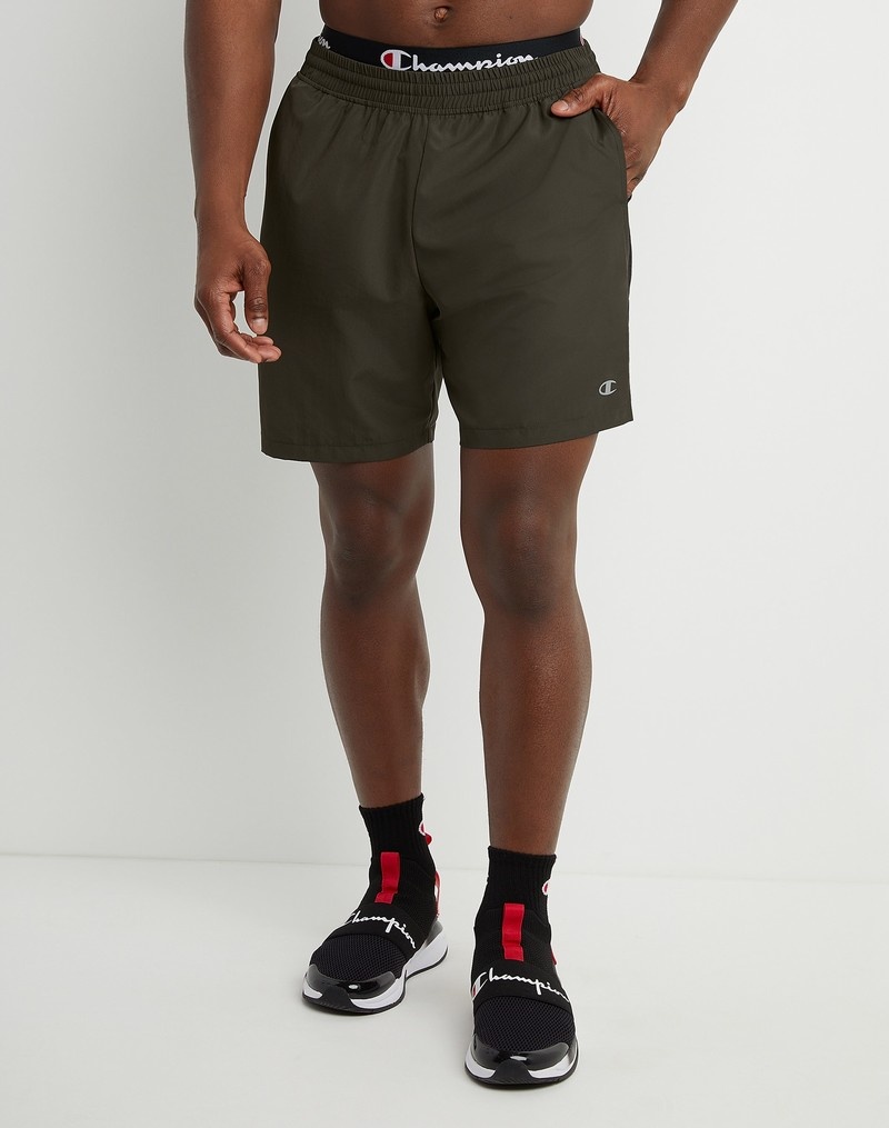 Men\'s Champio Sports Shorts Olive | L9IV07