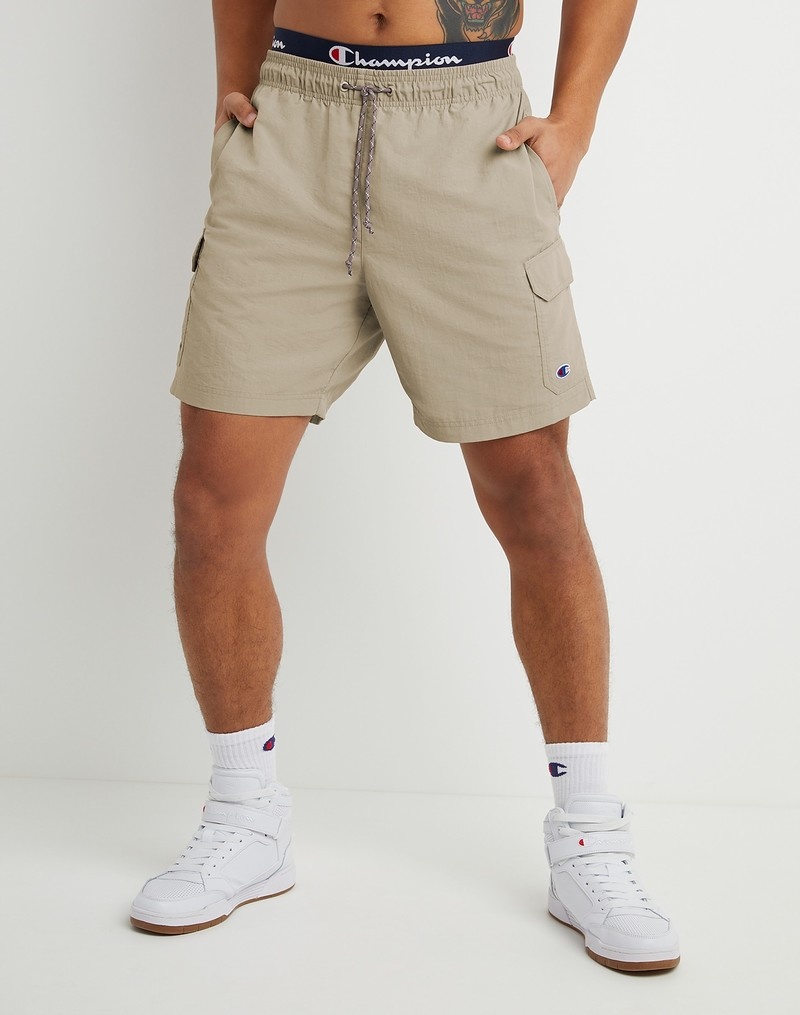 Men\'s Champio Take A Hike Cargo Shorts Beige | A7CM23