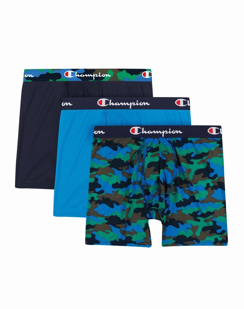 Men's Champio Total Support Pouch® Pack Briefs Blue | G9NA43