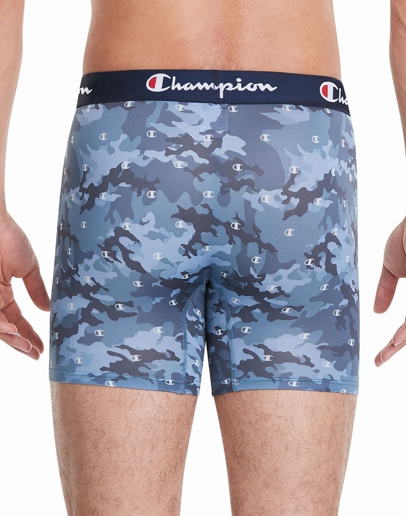 Men's Champio Total Support Pouch Pack Briefs Navy | K7QR33