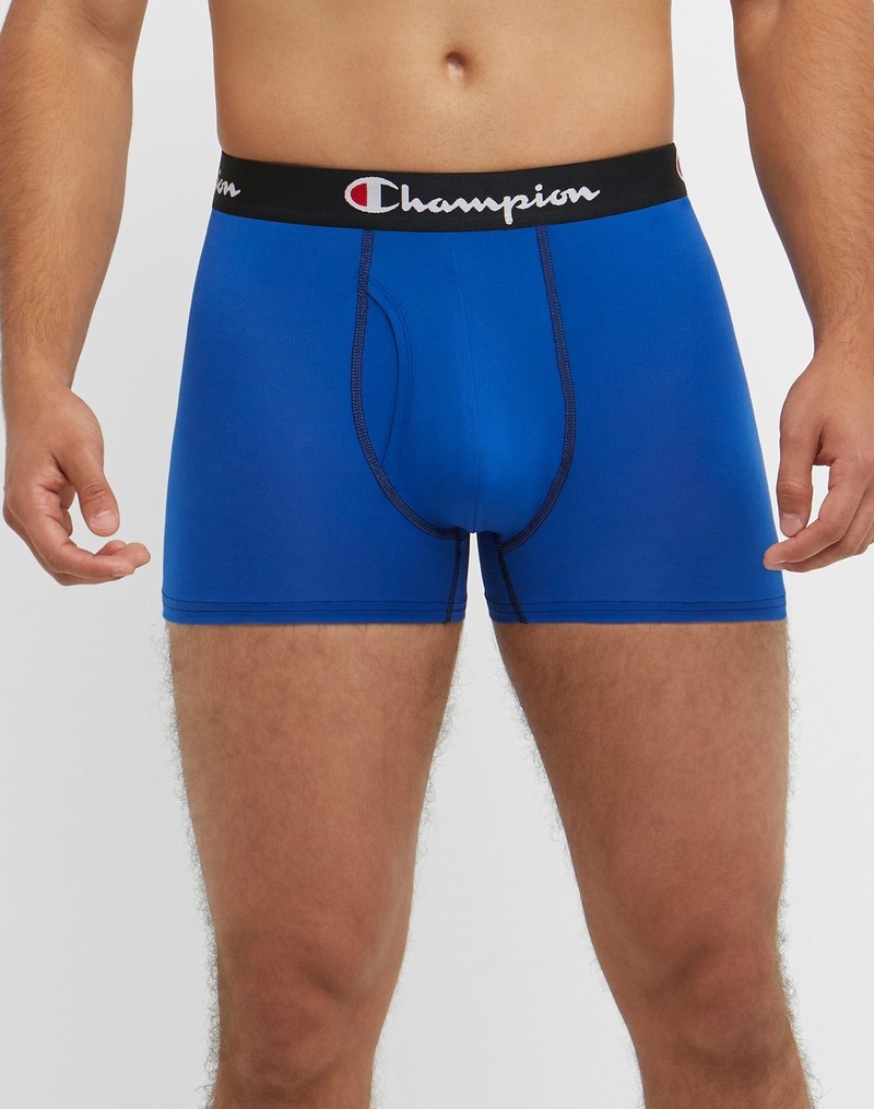 Men's Champio Trunks Pack Briefs Black | L9JO11