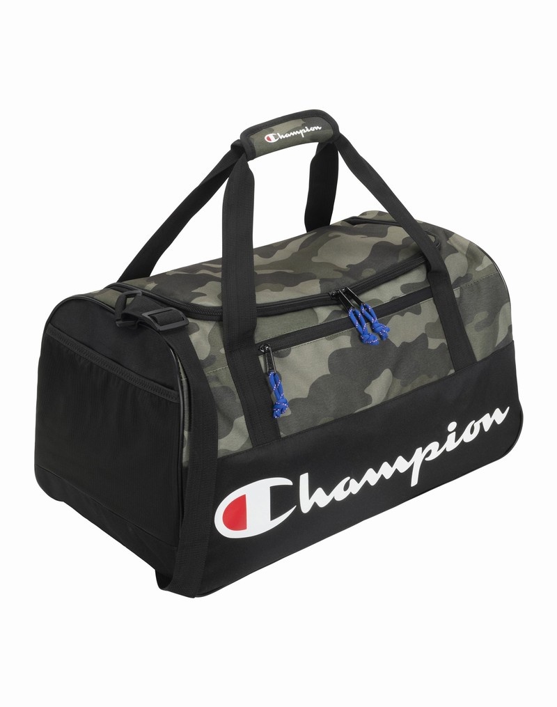 Men's Champio Utility Medium Duffel Bag Black | F9OI75