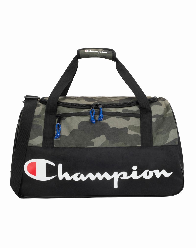 Men\'s Champio Utility Medium Duffel Bag Black | F9OI75