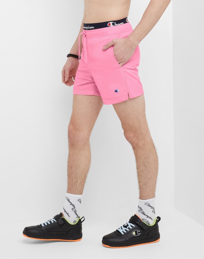 Men's Champio Volley Shorts Pink | P5KZ47