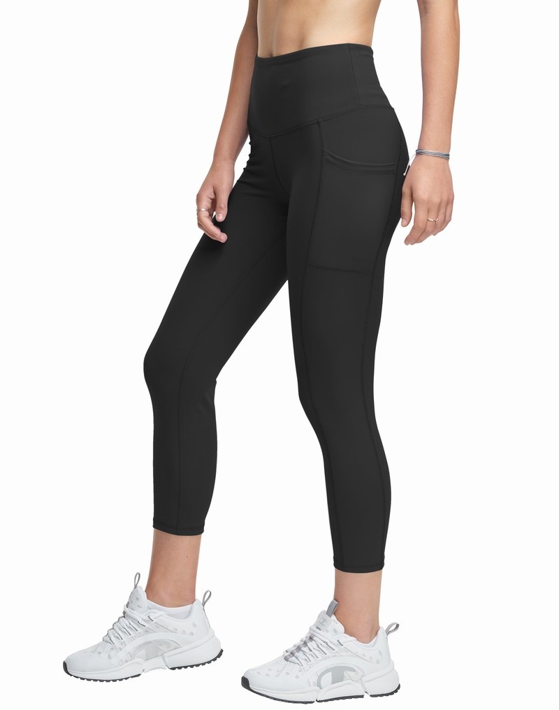 Women's Champio Absolute ¾ Pocket Leggings Black | W6SB05