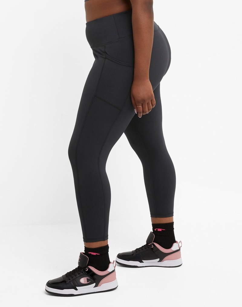 Women's Champio Absolute ¾ Pocket Leggings Black | B5HD97