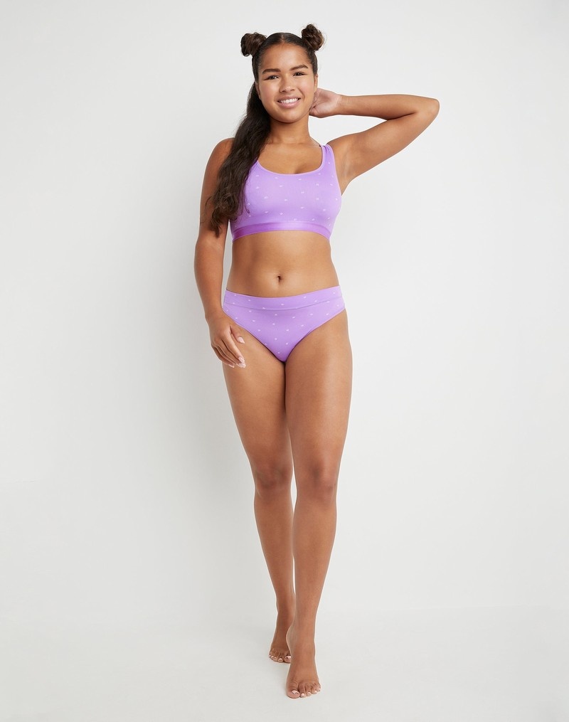 Women's Champio Active Brights Hi-Leg Underwear Purple | G2KD16