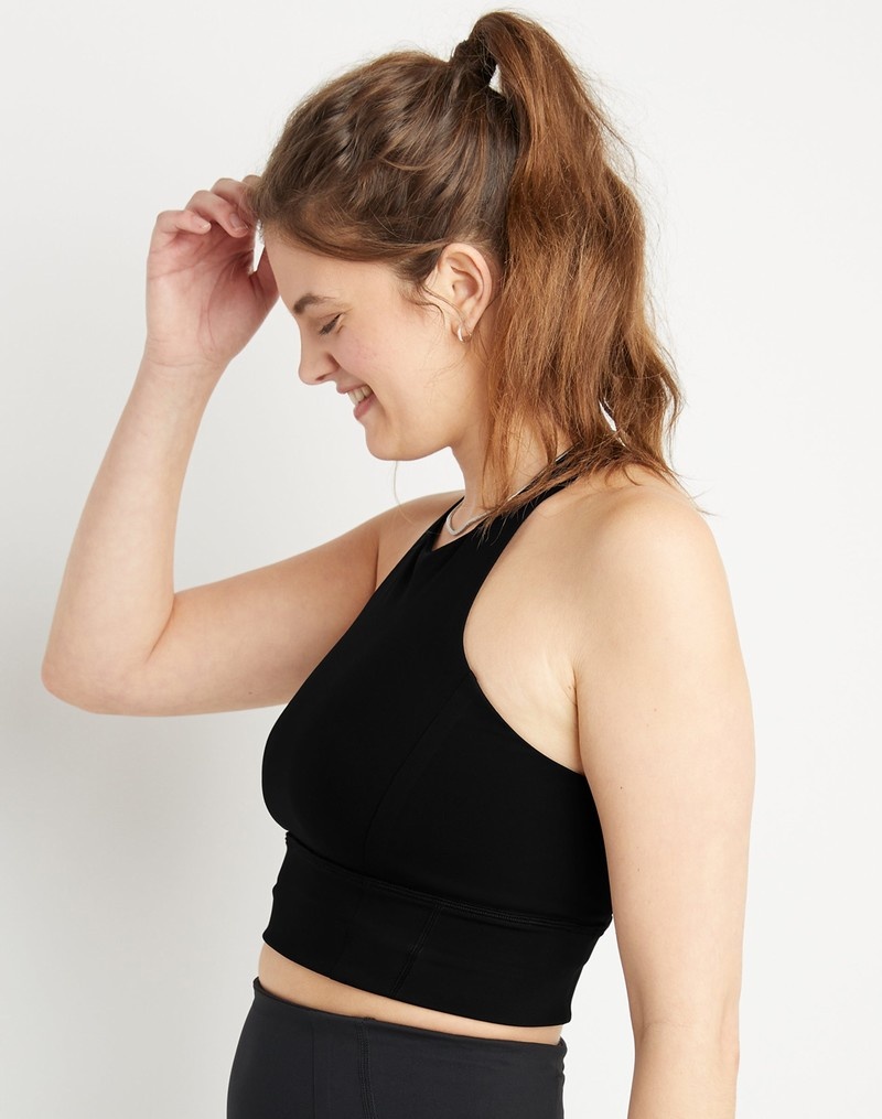 Women's Champio All In Cropped Tops Black | H7UT97