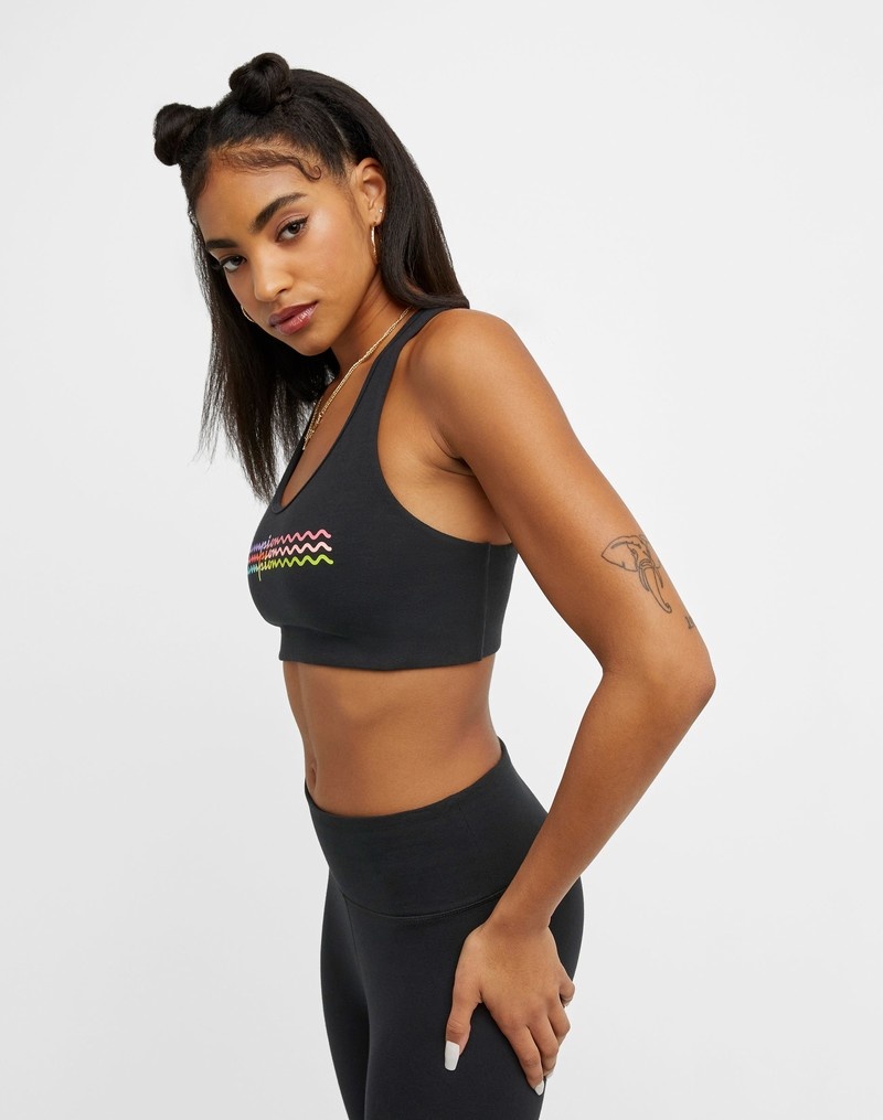 Women's Champio Authentic Sports Bra Black | V0LA82