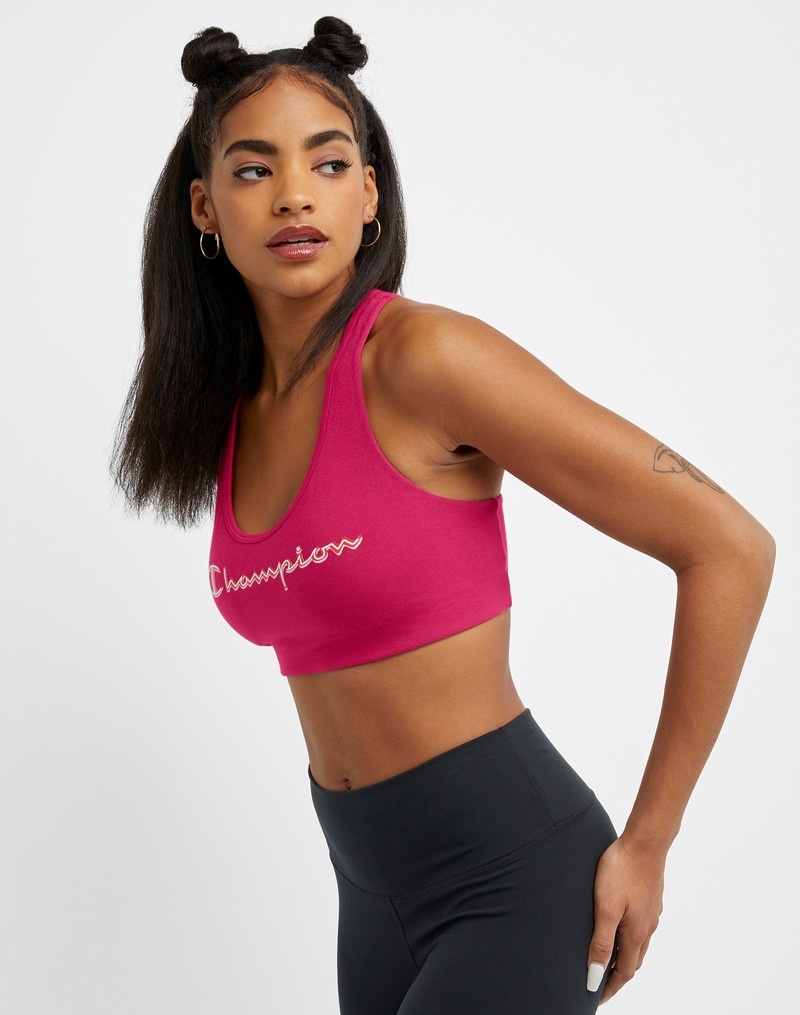 Women's Champio Authentic Sports Bra Red | O2YU01