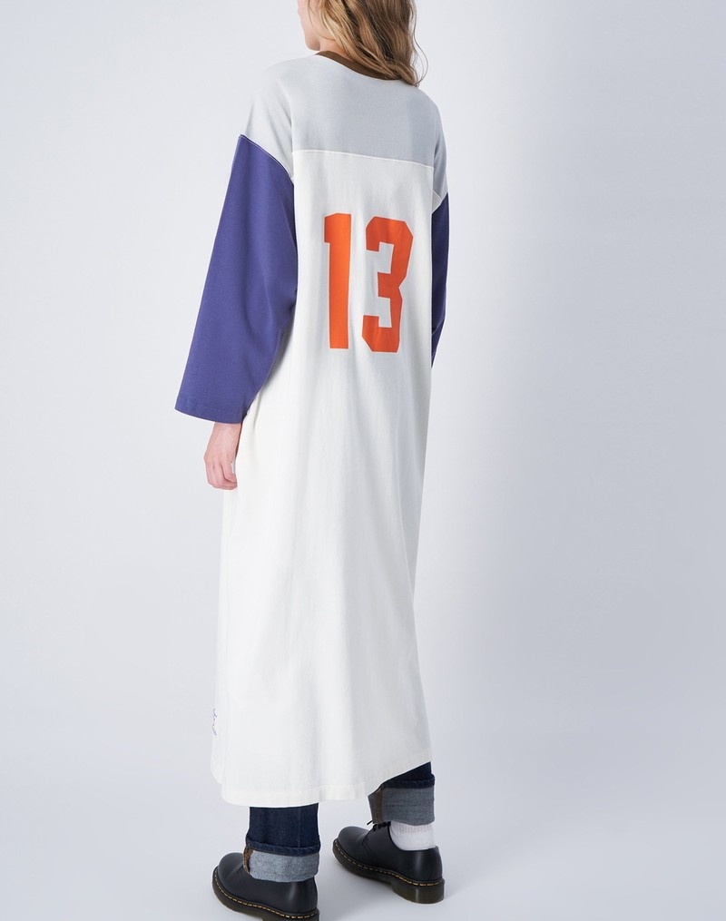 Women's Champio BEAMS BOY Oversized Dress White | L5ZB79