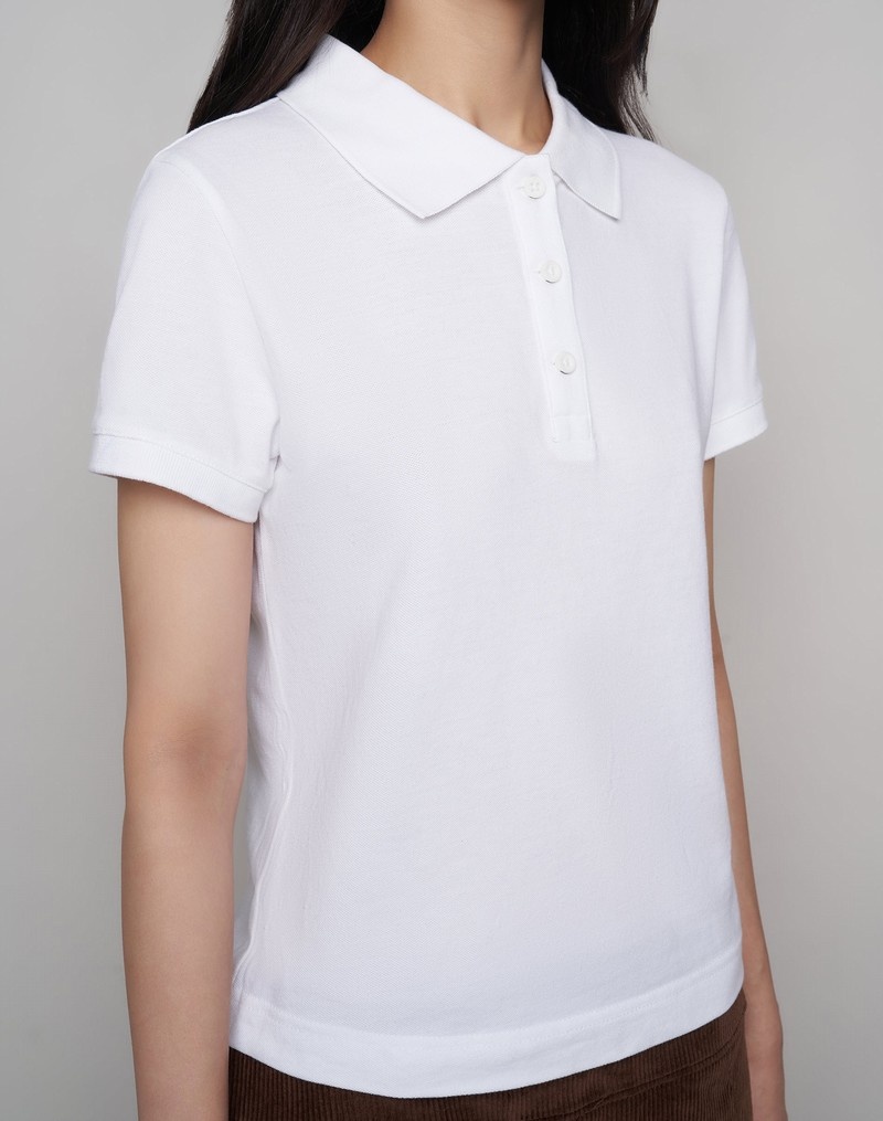 Women's Champio Champion x Guizio Fitted Polo Shirt White | S9KO29