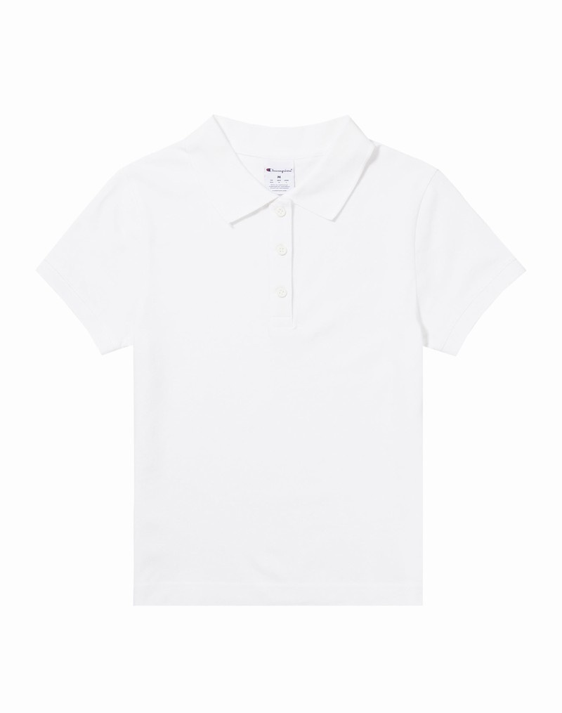 Women's Champio Champion x Guizio Fitted Polo Shirt White | S9KO29