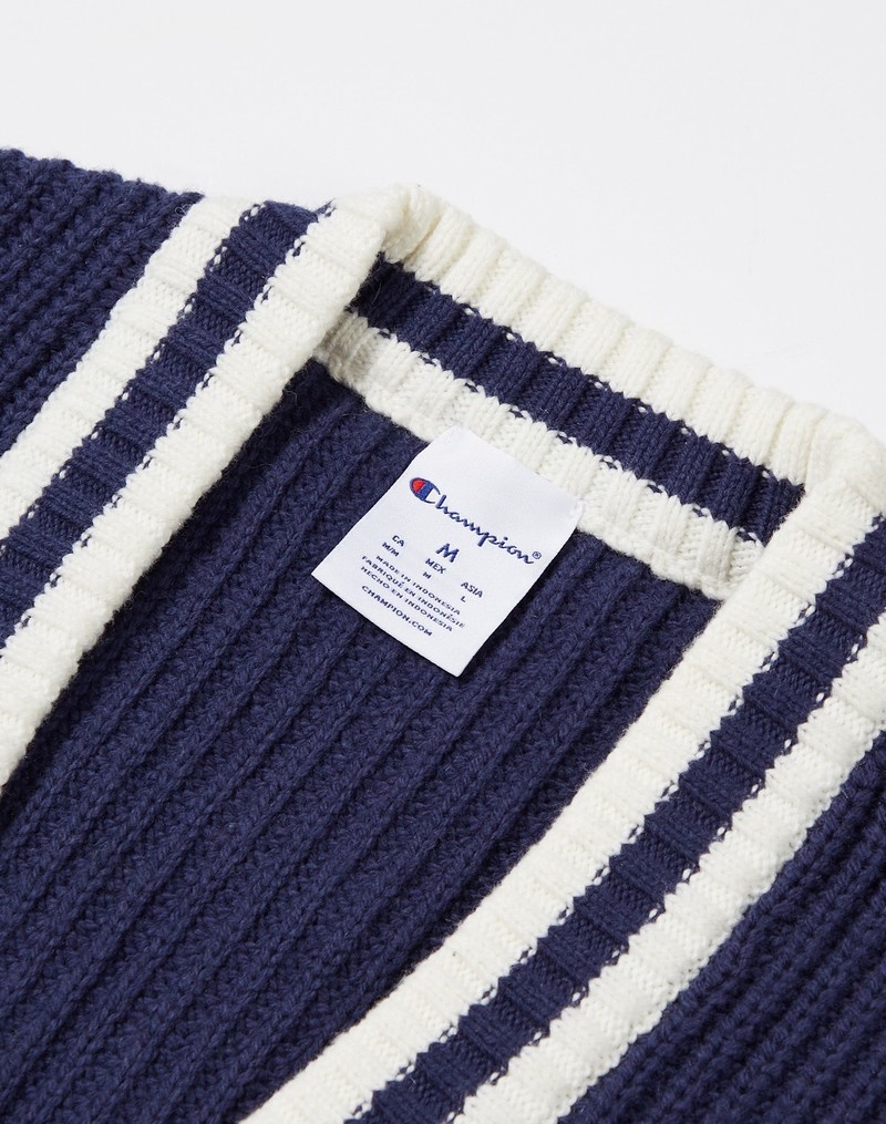 Women's Champio Champion x Guizio Oversized Cardigan Navy | M2AJ64