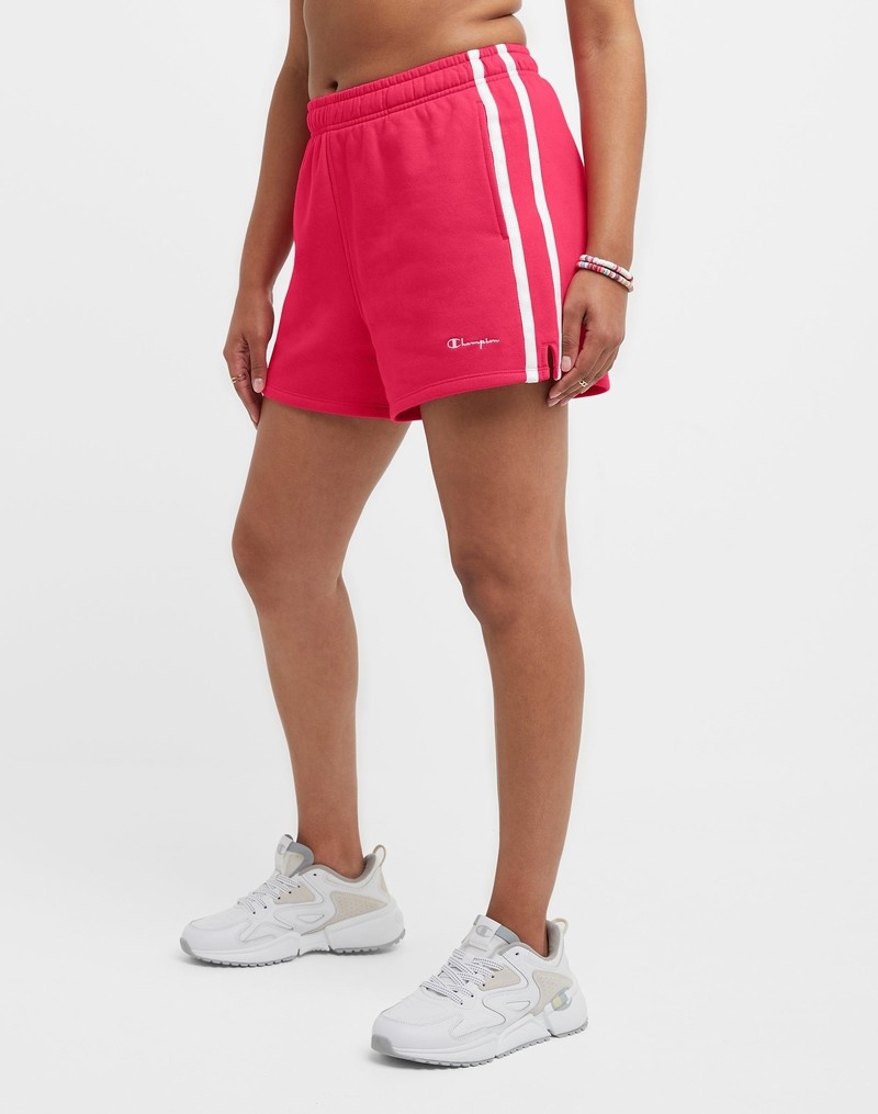 Women's Champio Classic Fleece Shorts Red | N5YA62