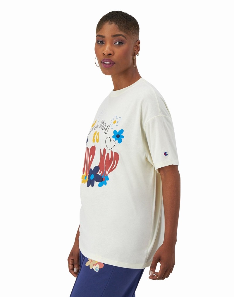 Women's Champio Classic Jersey T Shirts White | K0RE41