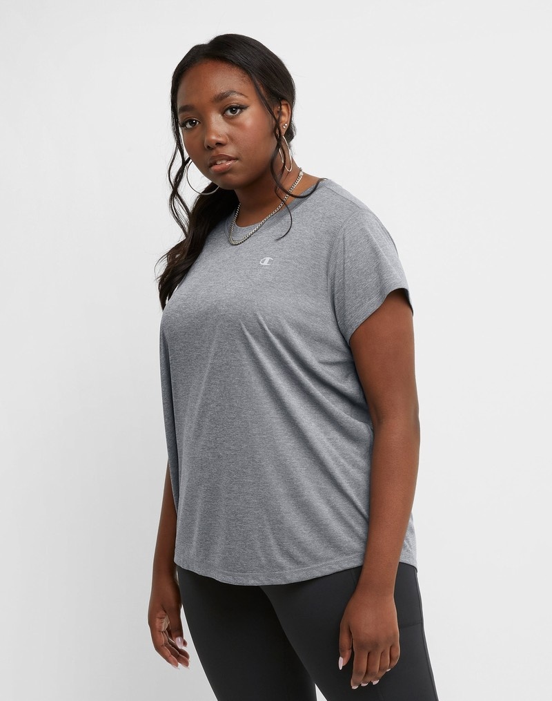 Women's Champio Classic Sports T Shirts Grey | J0EG76