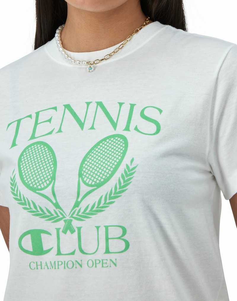 Women's Champio Classic T Shirts White | M7VV56