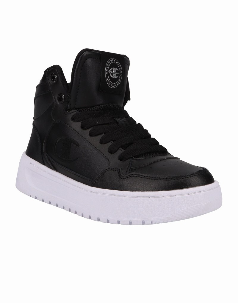 Women's Champio Drome Hi Sneakers Black | A9ZF98