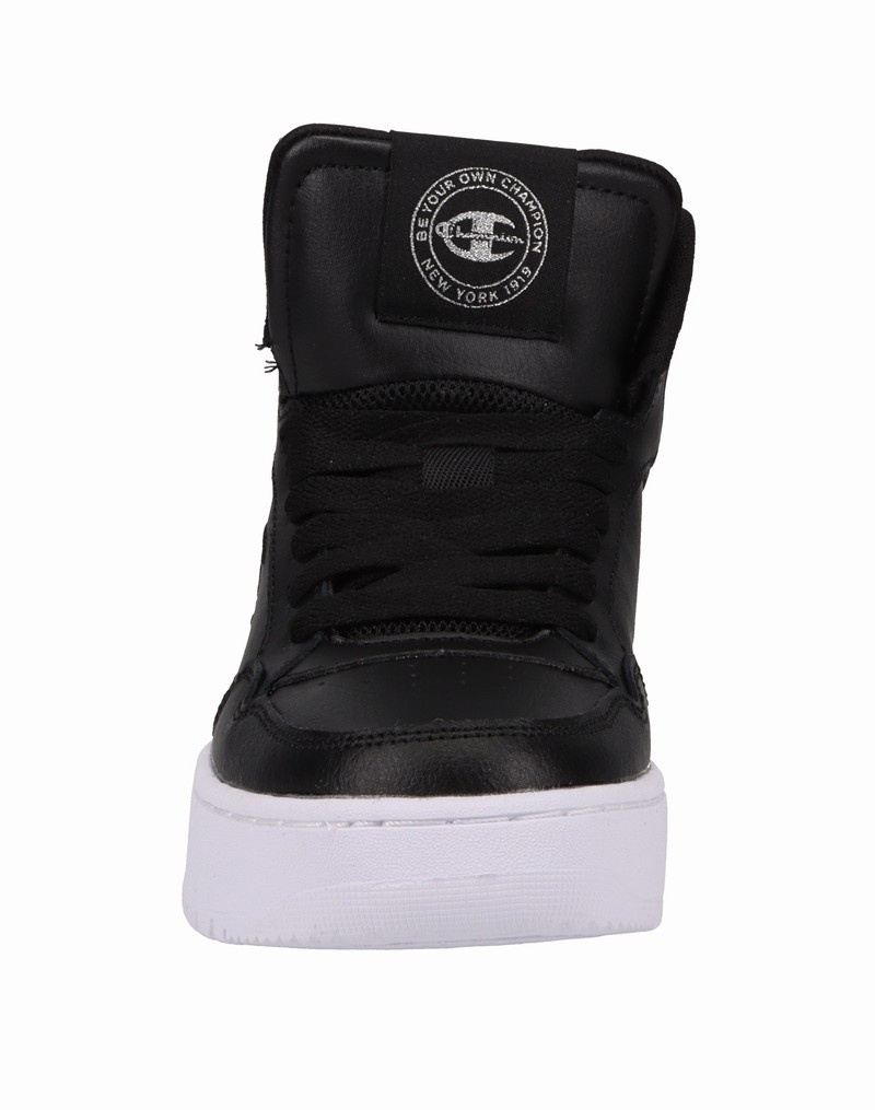 Women's Champio Drome Hi Sneakers Black | A9ZF98