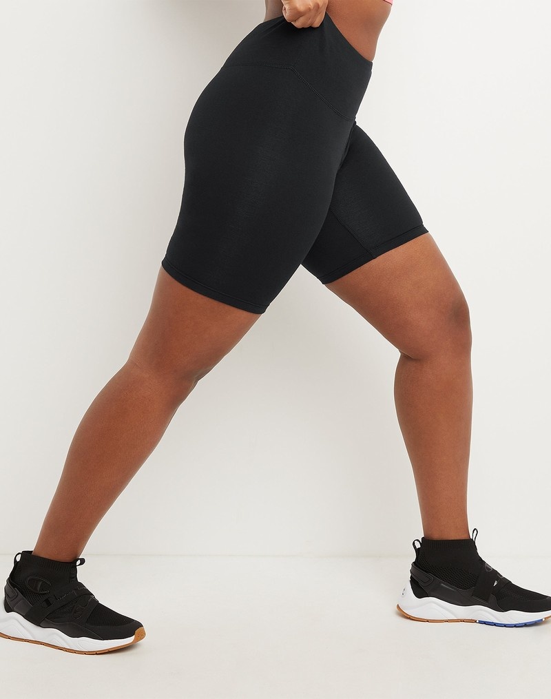 Women's Champio Everyday Bike Shorts Black | I0AG85