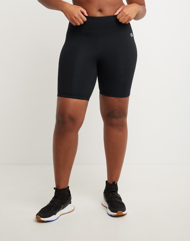 Women\'s Champio Everyday Bike Shorts Black | I0AG85