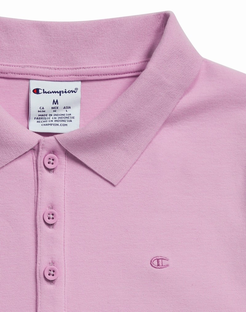 Women's Champio Fitted Polo Shirt Lavender | W7IY84