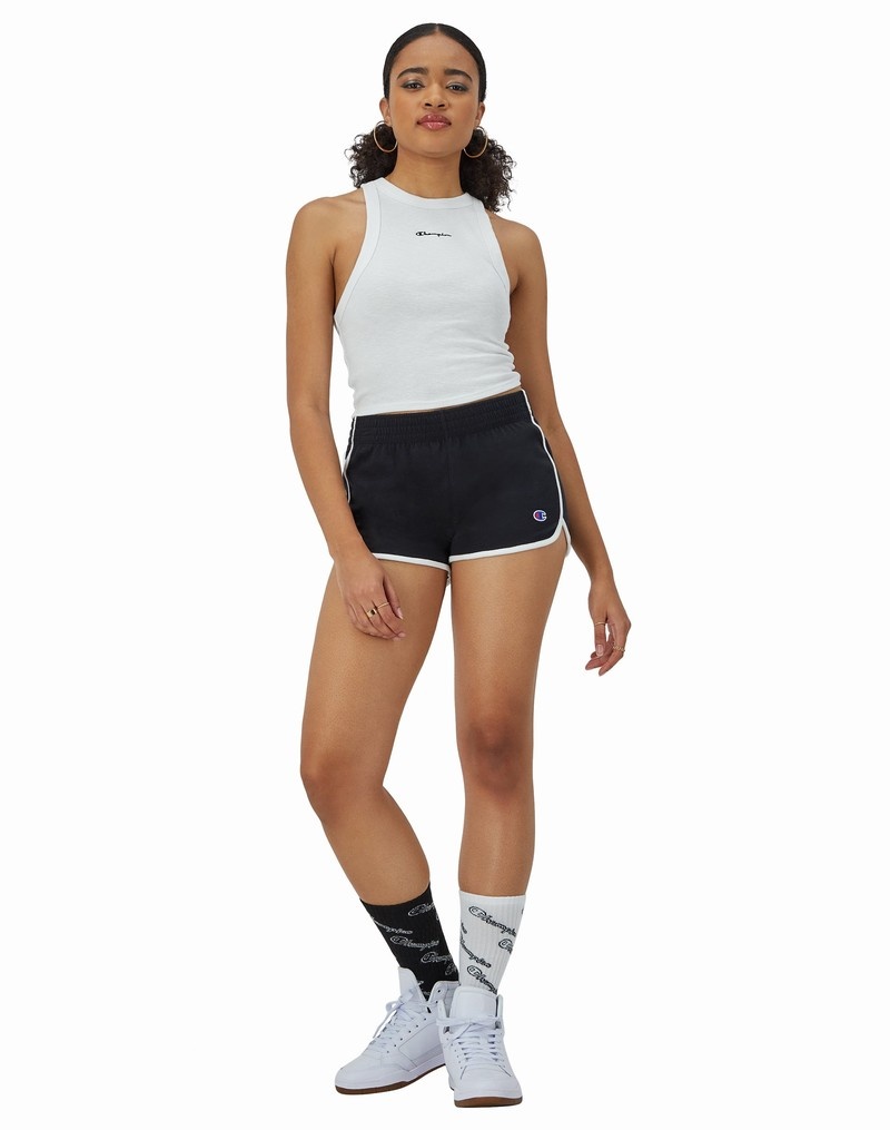 Women's Champio Gym Shorts Black | S1AX45