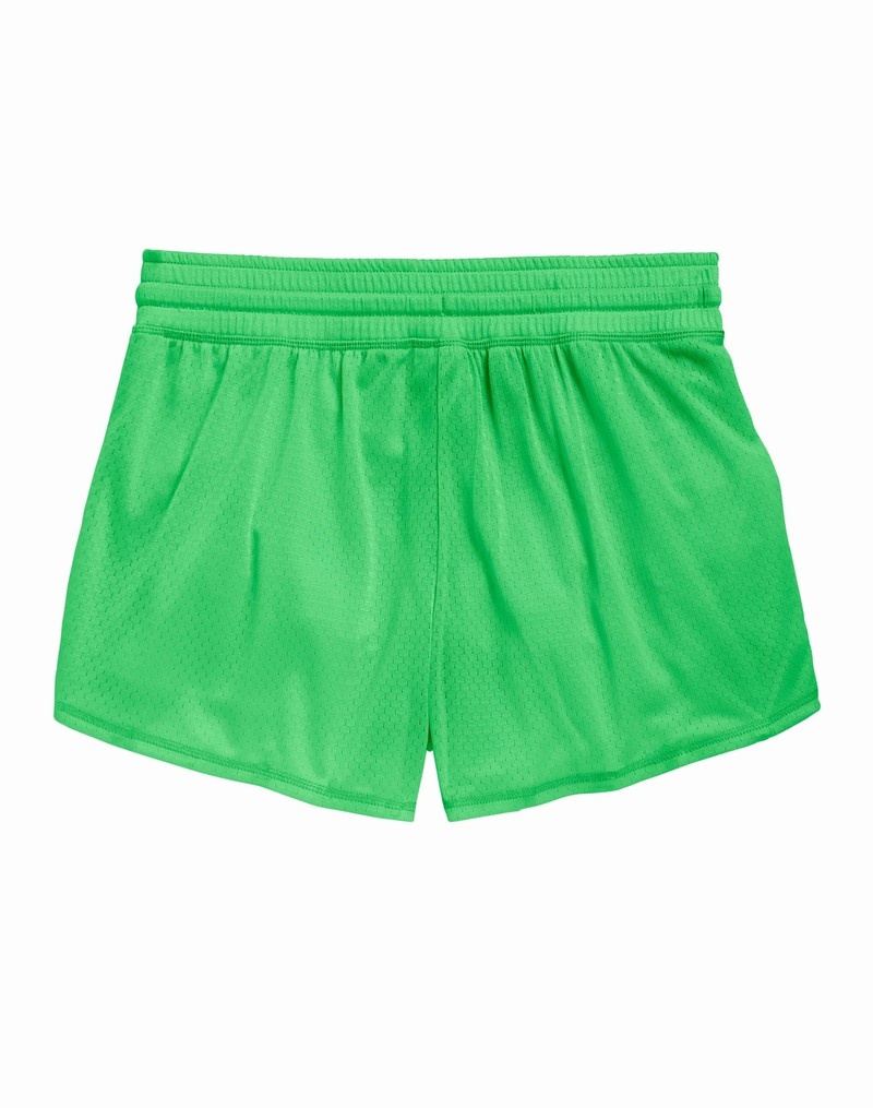 Women's Champio Mesh Shorts Green | H7JE21