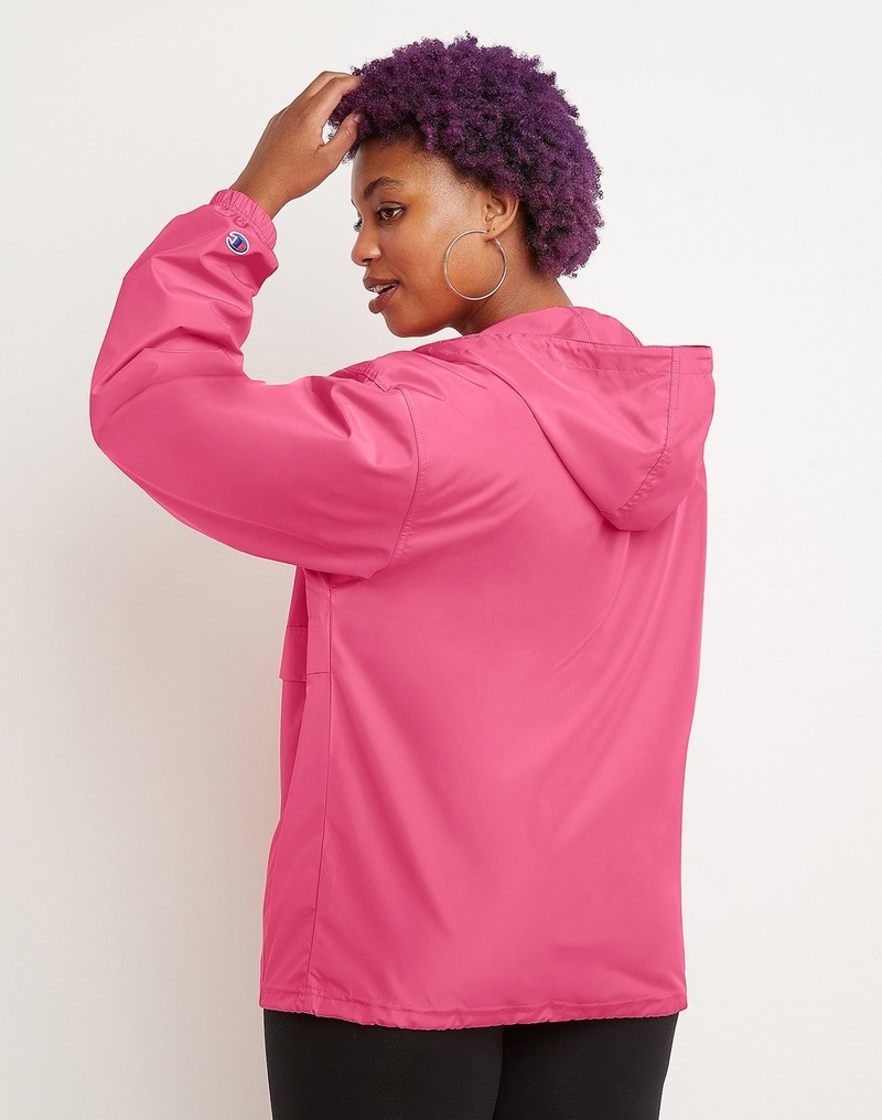 Women's Champio Packable Windbreaker Jackets Pink | N5TL06