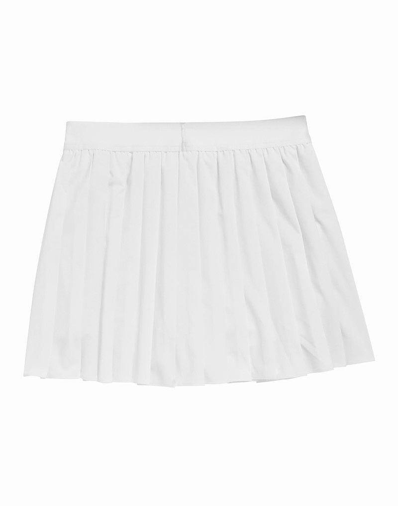 Women's Champio Pleated Sport Skirts White | R6ZK65